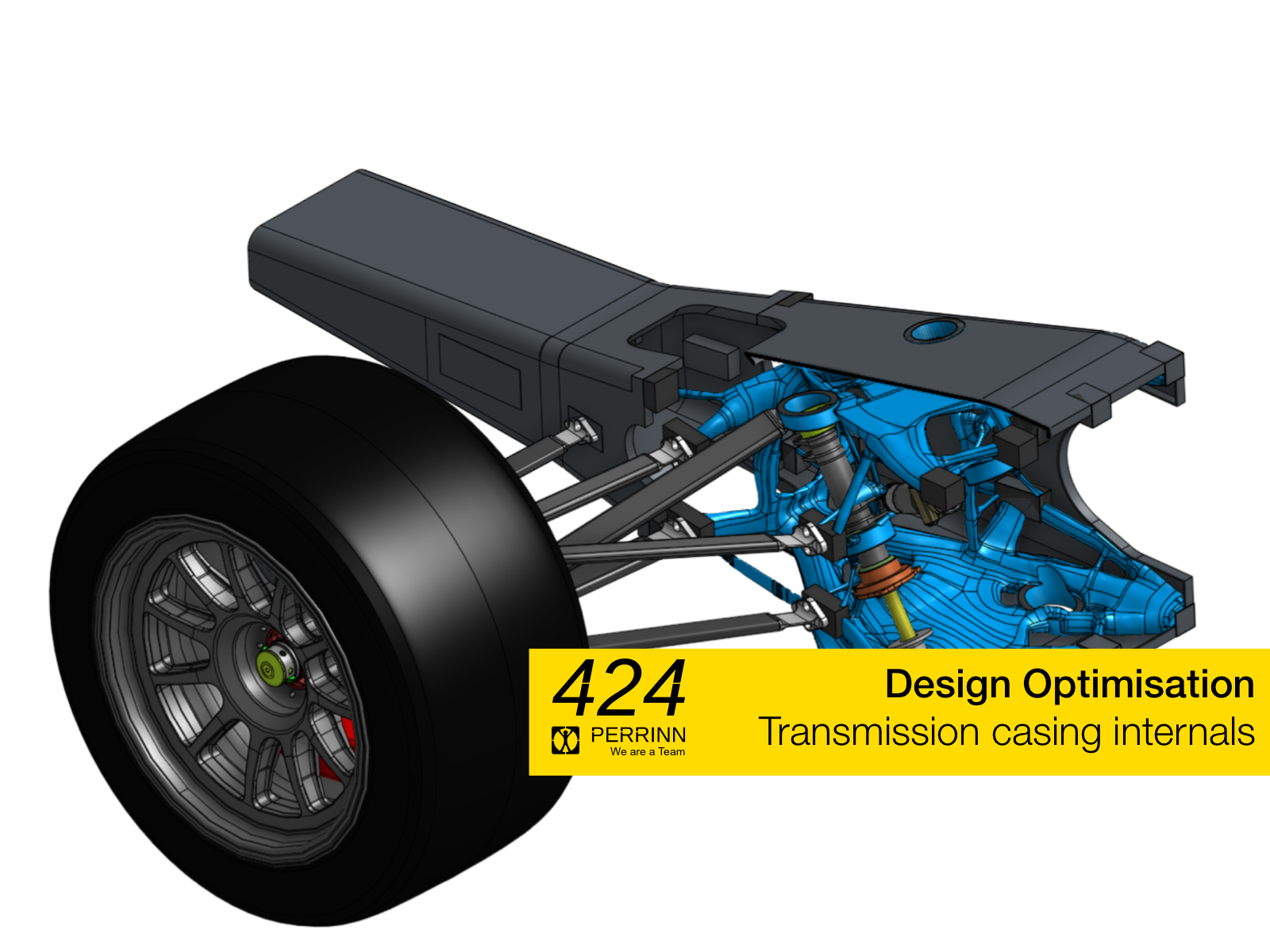 Carbon Composite gearbox insert, topology optimised - High Performance Engineering